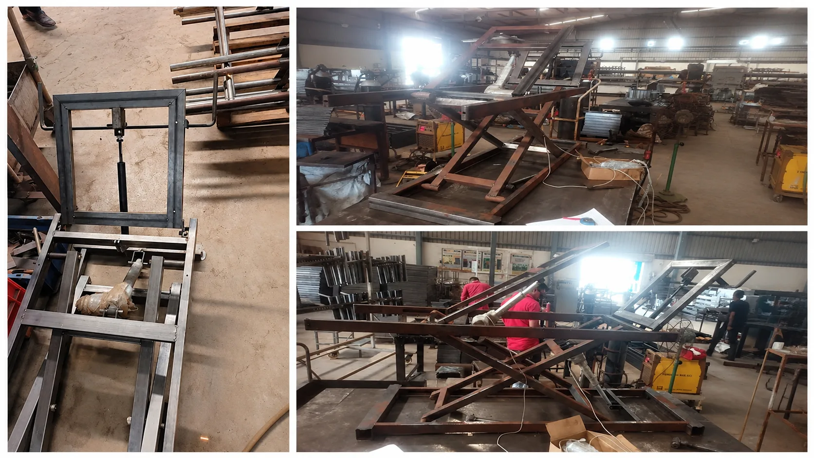 Gynecological bed frame fabrication and welding at the manufacturing facility