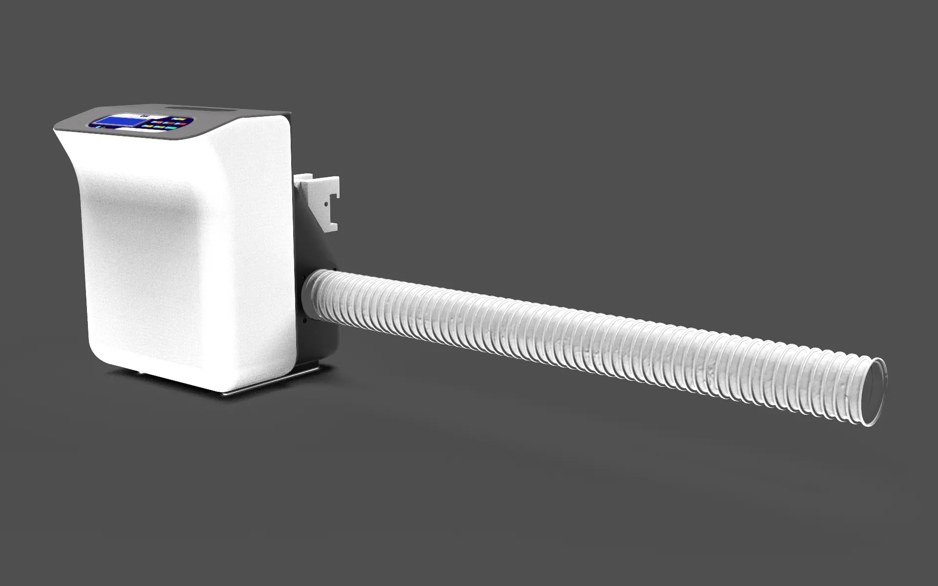 Final surgical patient warmer with collapsible hose
