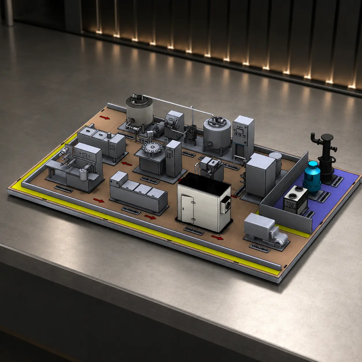 Ice Cream Plant Miniature Model