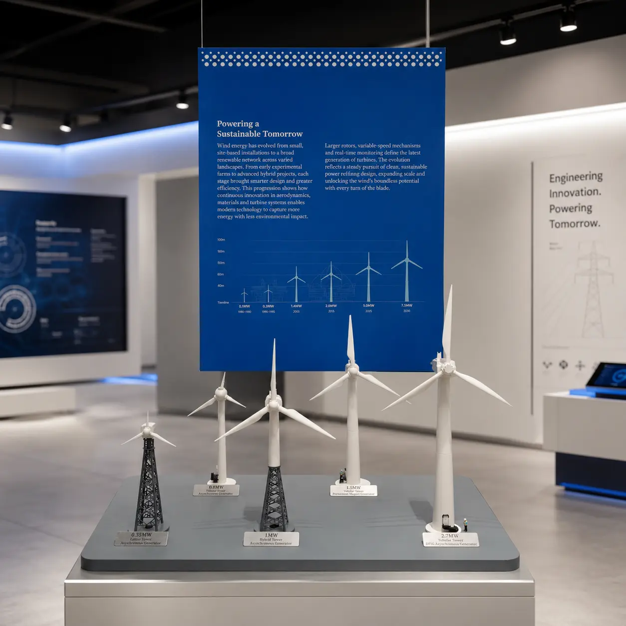 Wind Turbine Scale Models Exhibition Display