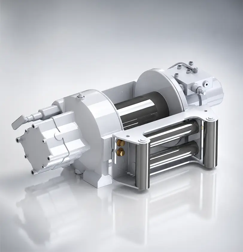 2 Ton Hydraulic Winch 3D CAD Model Product Design